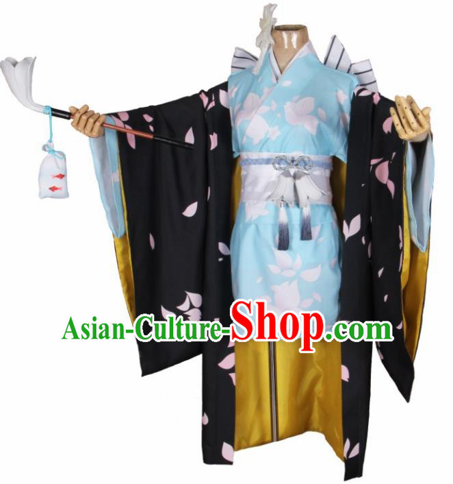 Asian Japanese Traditional Cosplay Geisha Costumes Ancient Kimono Yukata Clothing for Women