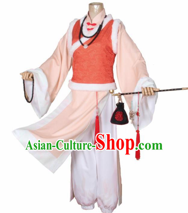 Traditional Chinese Ancient Qing Dynasty Waiter Costumes for Men