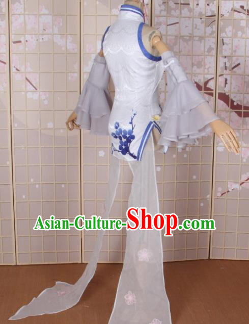 Top Grade Asian Cosplay Costumes Cartoon Characters Clothing Kimono Chinese Swordsman Hanfu Dress