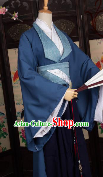 Chinese Traditional Prince Costumes Ancient Swordsman Clothing for Men