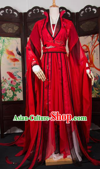 Top Grade Asian Chinese Cosplay Costumes Cartoon Characters Clothing Ancient Swordsman Hanfu Dress
