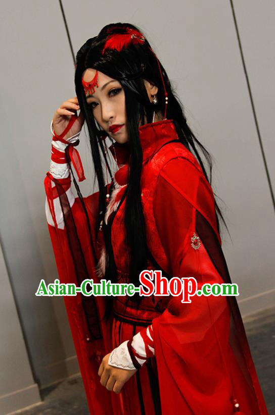 Top Grade Asian Chinese Cosplay Costumes Cartoon Characters Clothing Ancient Swordsman Hanfu Dress