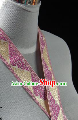 Traditional Chinese Handmade Golden Brocade Belts Ancient Embroidered Brocade Lace Trimmings Accessories