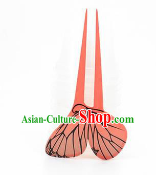 Japanese Traditional Courtesan Orange Hair Comb Hairpins Ancient Geisha Kimono Hair Accessories for Women
