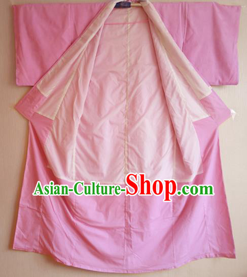 Japanese Traditional Courtesan Pink Furisode Kimono Costumes Ancient Cosplay Yokime Yukata Clothing for Women