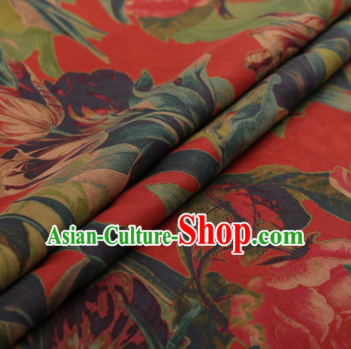 Chinese Traditional Silk Fabric Brocade Embroidered Fabric Dress Material Gambiered Canton Gauze