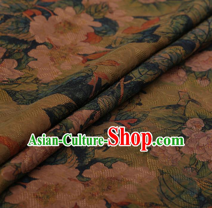 Chinese Traditional Silk Fabric Brocade Embroidered Fabric Dress Material Gambiered Canton Gauze