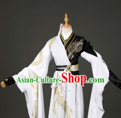 Traditional Chinese Cosplay Swordsman Hanfu Clothing Ancient Royal Highness Costume for Men