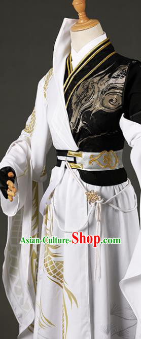 Ancient Chinese Cosplay Costume Chinese Shoes Traditional China Swordsman Clothing and Jewelry Accessories