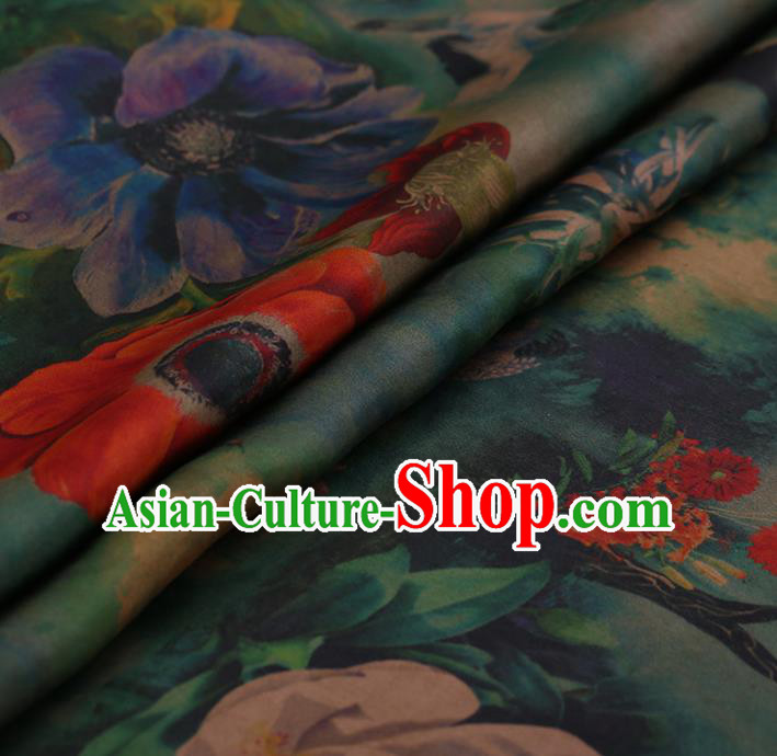 Chinese Traditional Silk Fabric Brocade Embroidered Fabric Dress Material Gambiered Canton Gauze