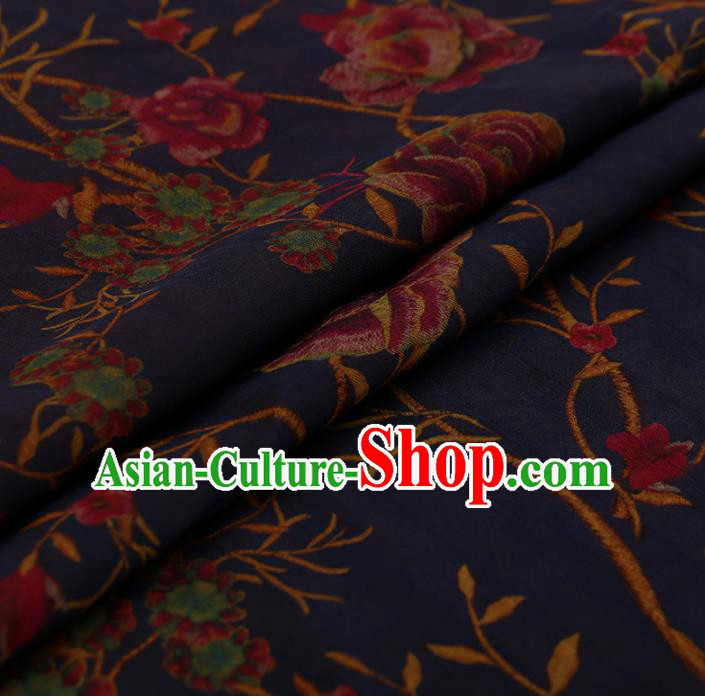 Chinese Traditional Silk Fabric Brocade Embroidered Fabric Dress Material Gambiered Canton Gauze