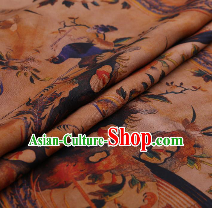 Chinese Traditional Silk Fabric Brocade Embroidered Fabric Dress Material Gambiered Canton Gauze