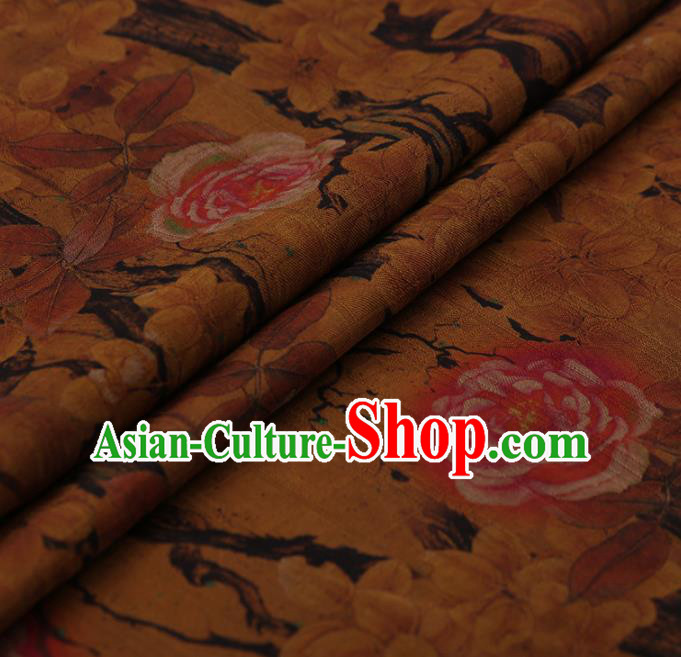 Chinese Traditional Silk Fabric Brocade Embroidered Fabric Dress Material Gambiered Canton Gauze