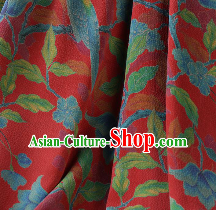 Chinese Traditional Silk Fabric Brocade Embroidered Fabric Dress Material Gambiered Canton Gauze