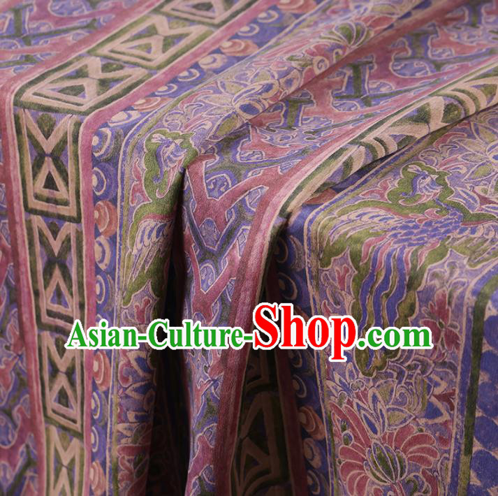 Chinese Traditional Silk Fabric Brocade Embroidered Fabric Dress Material Gambiered Canton Gauze