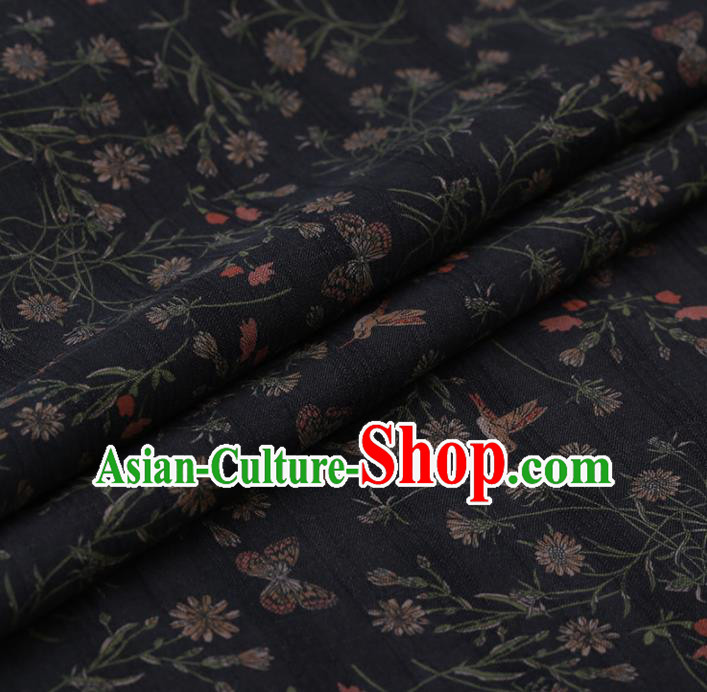 Chinese Traditional Silk Fabric Brocade Embroidered Fabric Dress Material Gambiered Canton Gauze