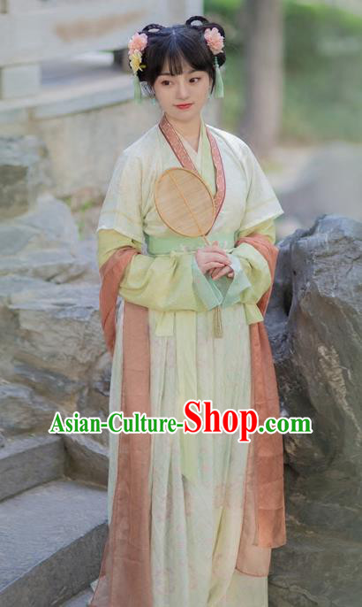 Chinese Ancient Tang Dynasty Nobility Lady Replica Costumes Traditional Palace Lady Hanfu Dress for Rich