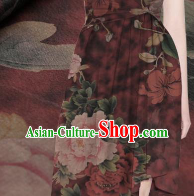Chinese Traditional Silk Fabric Brocade Embroidered Fabric Dress Material Gambiered Canton Gauze