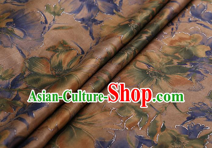 Chinese Traditional Silk Fabric Brocade Embroidered Fabric Dress Material Gambiered Canton Gauze