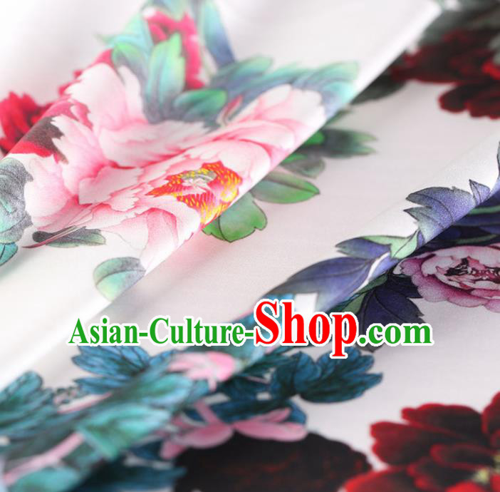 Chinese Traditional Silk Fabric Brocade Embroidered Fabric Dress Material Gambiered Canton Gauze