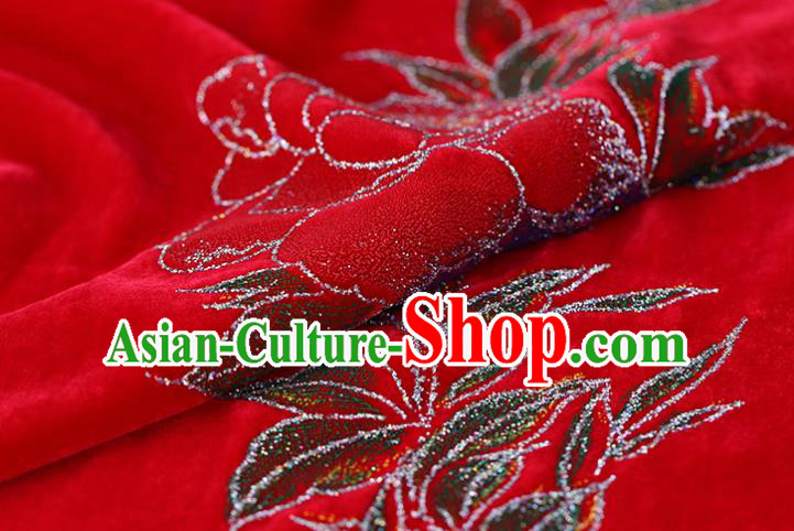 Chinese Traditional Silk Fabric Brocade Embroidered Fabric Dress Material Gambiered Canton Gauze