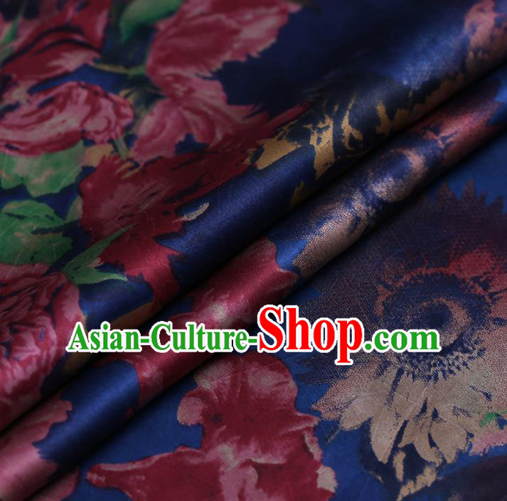 Chinese Traditional Silk Fabric Brocade Embroidered Fabric Dress Material Gambiered Canton Gauze