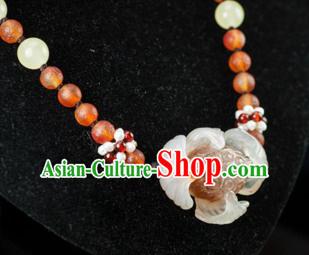 Chinese Ancient Jewelry Accessories Jade Hairpins Headwear Headdress Hanfu Necklace Earrings for Women