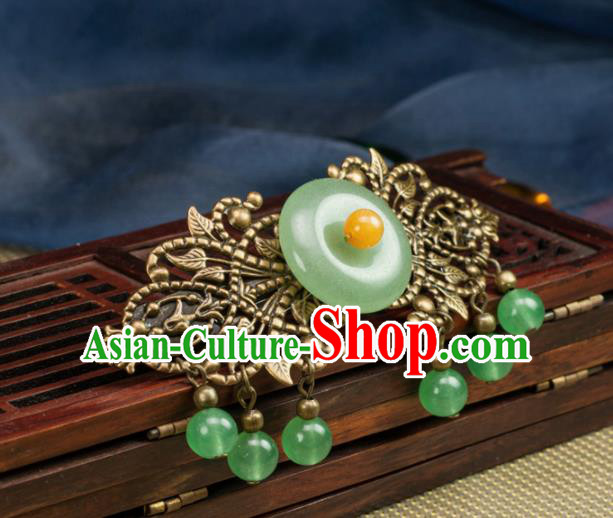Chinese Ancient Jewelry Accessories Jade Hairpins Headwear Headdress Hanfu Necklace Earrings for Women