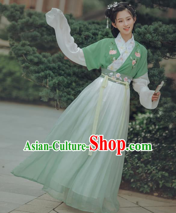 Chinese Ancient Palace Lady Hanfu Han Dynasty Imperial Concubine Queen Embroidered Historical Costumes
