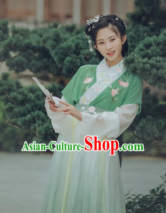 Chinese Ancient Palace Lady Hanfu Han Dynasty Imperial Concubine Queen Embroidered Historical Costumes