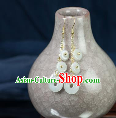 Chinese Ancient Jewelry Accessories Jade Hairpins Headwear Headdress Hanfu Necklace Earrings for Women