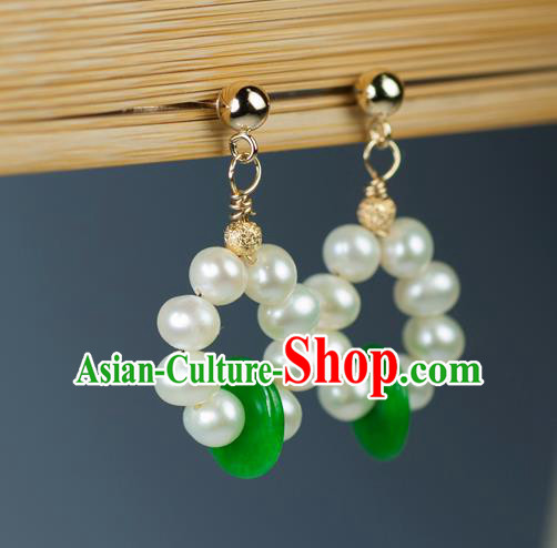 Chinese Ancient Jewelry Accessories Jade Hairpins Headwear Headdress Hanfu Necklace Earrings for Women