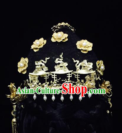 Chinese Ancient Style Hair Jewelry Accessories Cosplay Hairpins Headwear Headdress for Women