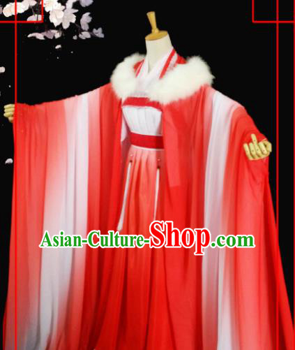 Top Grade Asian Chinese Cosplay Costumes Cartoon Characters Clothing Ancient Swordsman Hanfu Dress