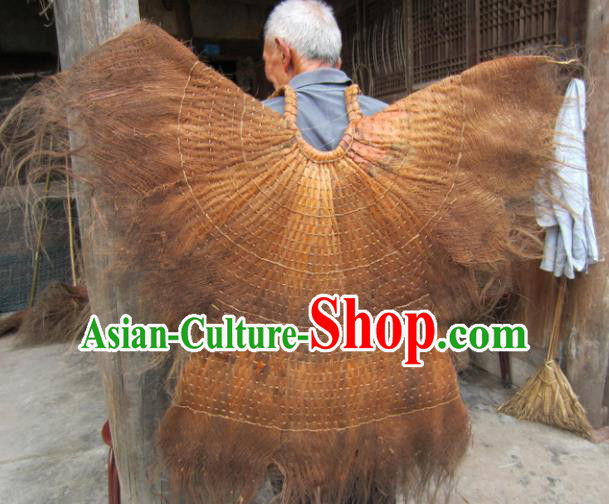 Chinese Traditional Handmade Craft Straw Rain Cape Coir Raincoat