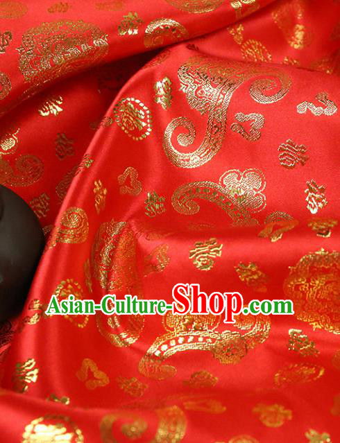 Chinese Traditional Flower Silk Fabric Brocade Embroidered Fabric Dress Material