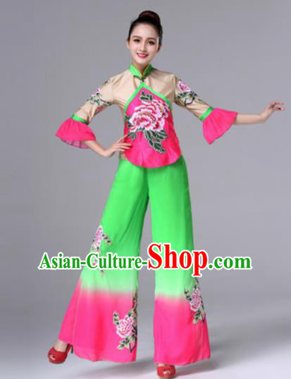 Traditional Chinese Fan Dance Folk Dance Costume Classical Yangko Dance Classical Dance Dress