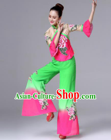Traditional Chinese Fan Dance Folk Dance Costume Classical Yangko Dance Classical Dance Dress