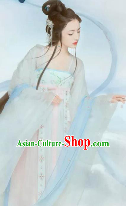 Chinese Ancient Palace Lady Hanfu Han Dynasty Imperial Concubine Queen Embroidered Historical Costumes