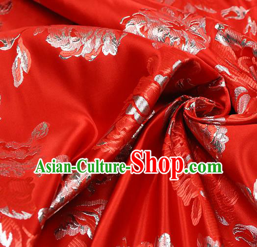 Chinese Traditional Flower Silk Fabric Brocade Embroidered Fabric Dress Material