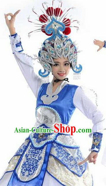 Traditional Chinese Fan Dance Folk Dance Costume Classical Yangko Dance Classical Dance Dress Minority Clothing