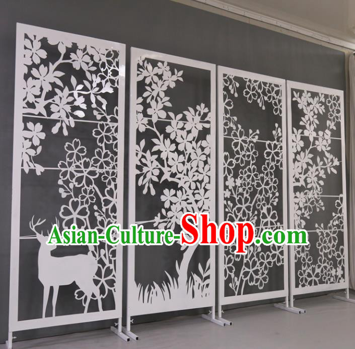 Chinese Traditional Wedding Folding Ccreen Films Props Iron Accordion Screen