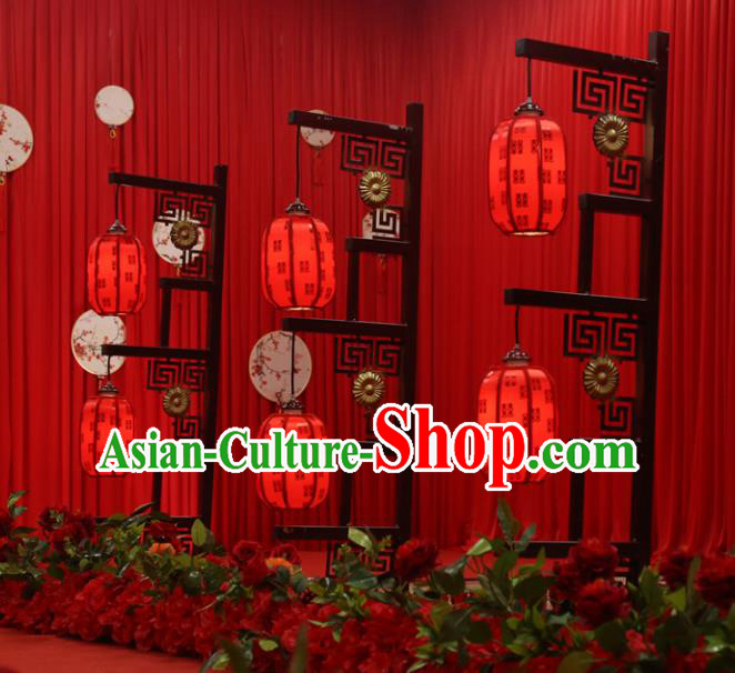 Chinese Traditional Wedding Supplies Red Veil Bride Headdress Red Curtain Ancient Costumes