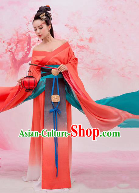 Chinese Ancient Tang Dynasty Imperial Consort Hanfu Dress for Women