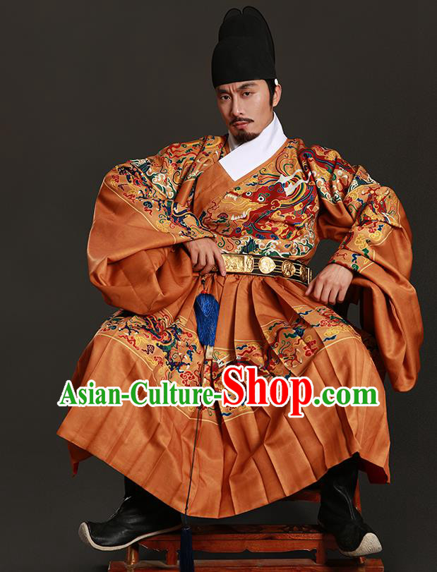 Chinese Traditional Ming Dynasty Blades Clothing Ancient Imperial Guards Embroidered Costumes for Men