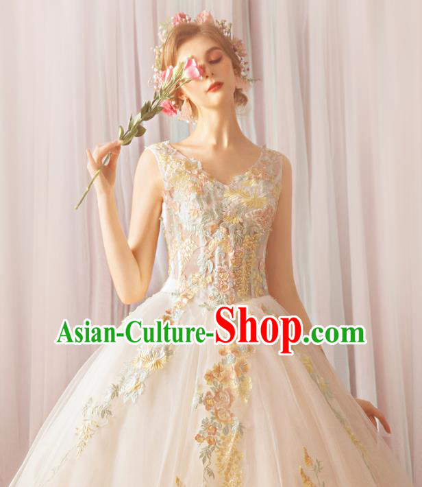 Top Grade Handmade Wedding Costumes Bride Veil Dress Princess Wedding Gown for Women