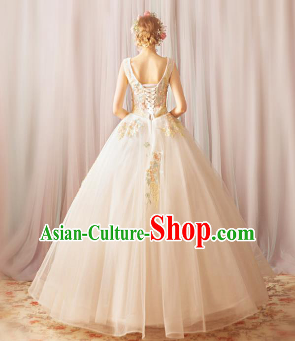 Top Grade Handmade Wedding Costumes Bride Veil Dress Princess Wedding Gown for Women