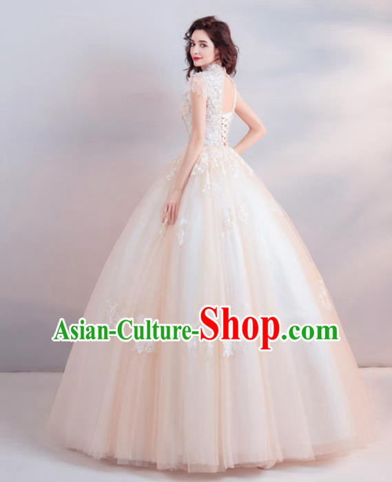 Top Grade Handmade Compere Costume Catwalks Veil Formal Dress for Women