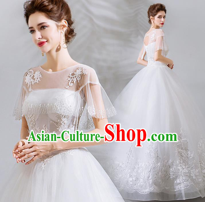 Top Grade Compere Costume Handmade Catwalks Bride Lilac Formal Dress for Women