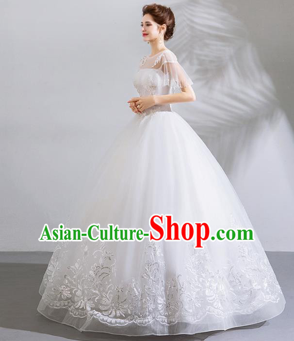 Top Grade Compere Costume Handmade Catwalks Bride Lilac Formal Dress for Women